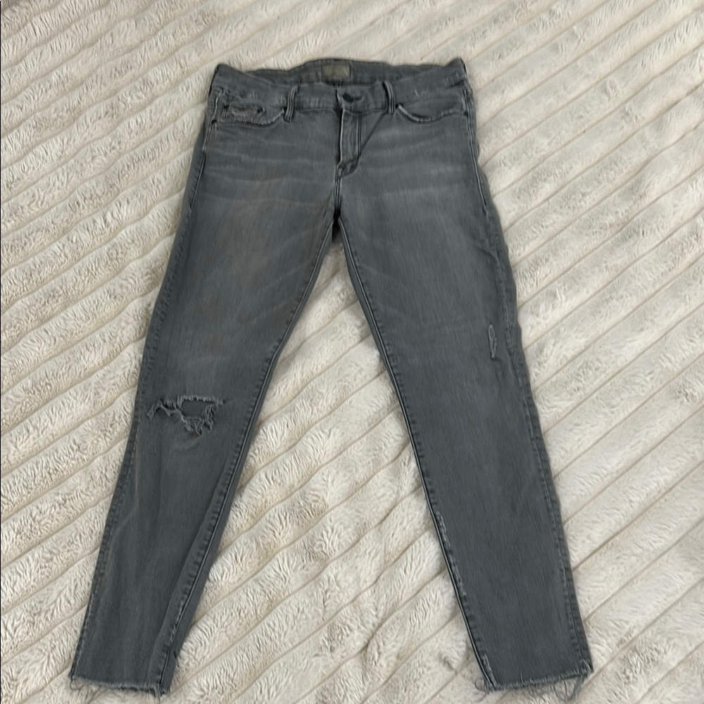 MOTHER Women's Skinny Jeans in Washed Gray